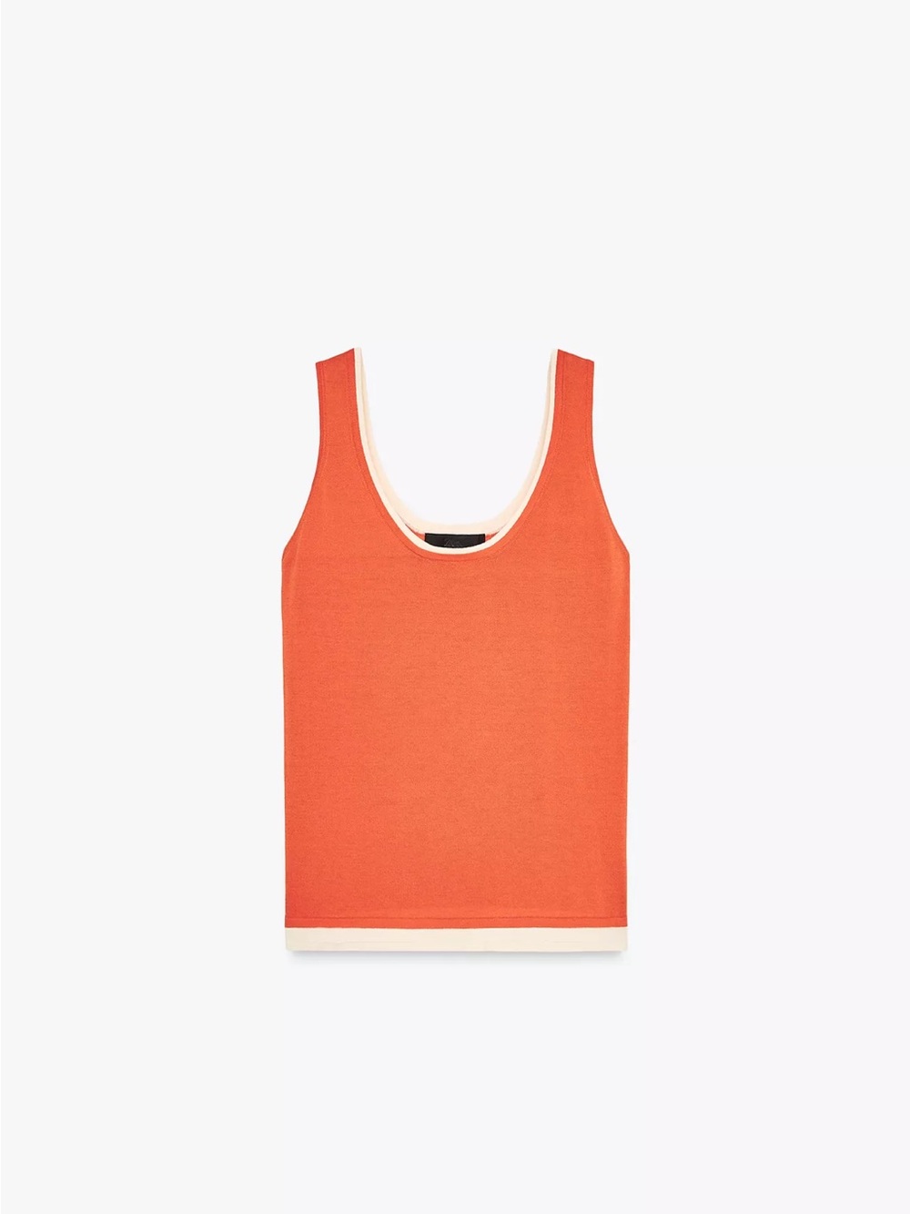 Orange/ cream tank top